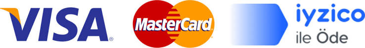 Visa, Mastercard ve iyzico ile güvenli ödeme