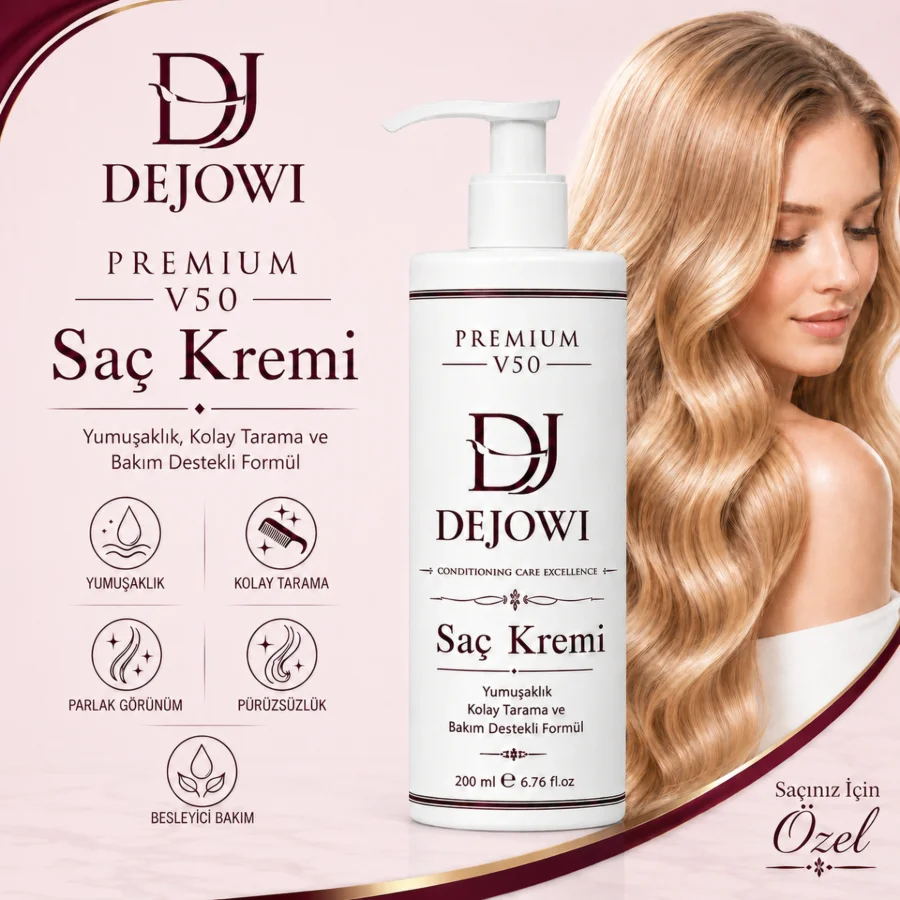 Dejowi V50 Premium Keratin ve Argan Yağlı Saç Bakım Kremi 200ml resmi