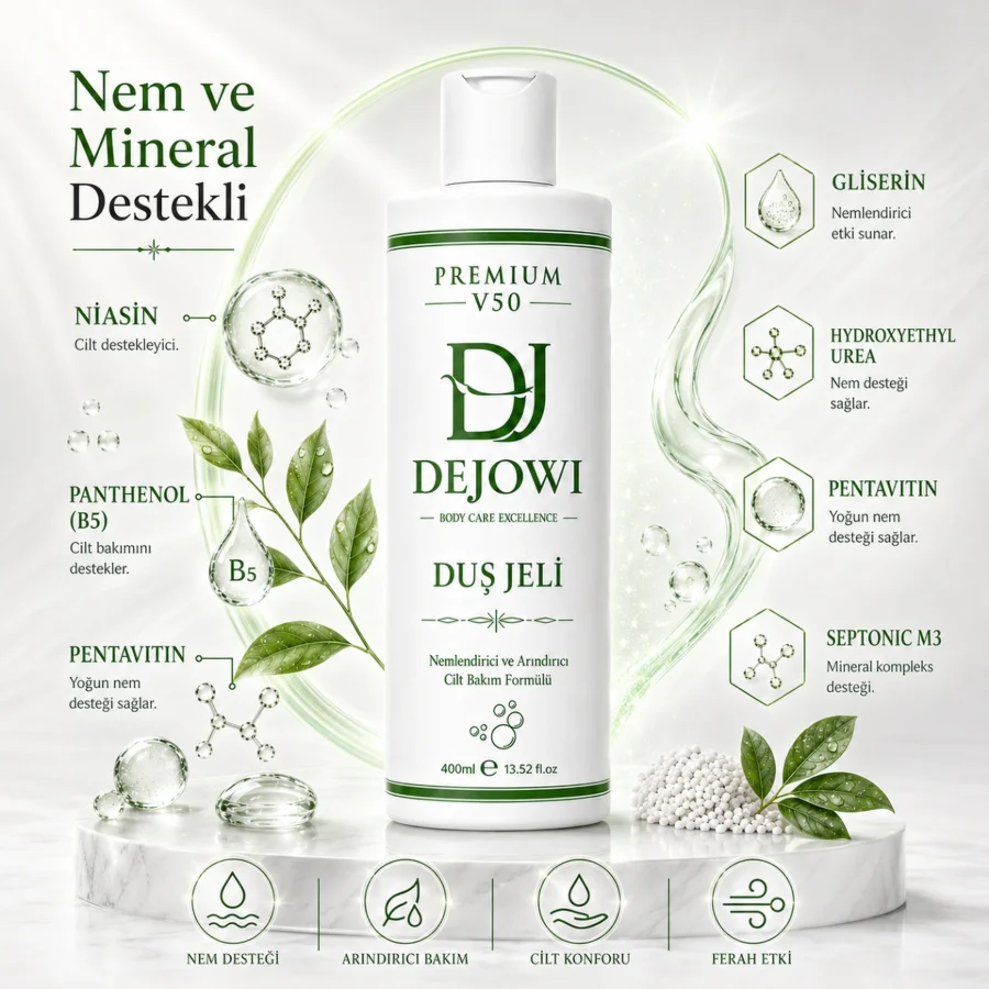 Dejowi V50 Premium Panthenol Destekli Nemlendirici Duş Jeli 400ml resmi